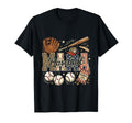 Mama Baseball Leopard Usa Sports Mom T-Shirt - Minimalist Print Unisex - T-Shirt, Sweatshirt, Hoodie