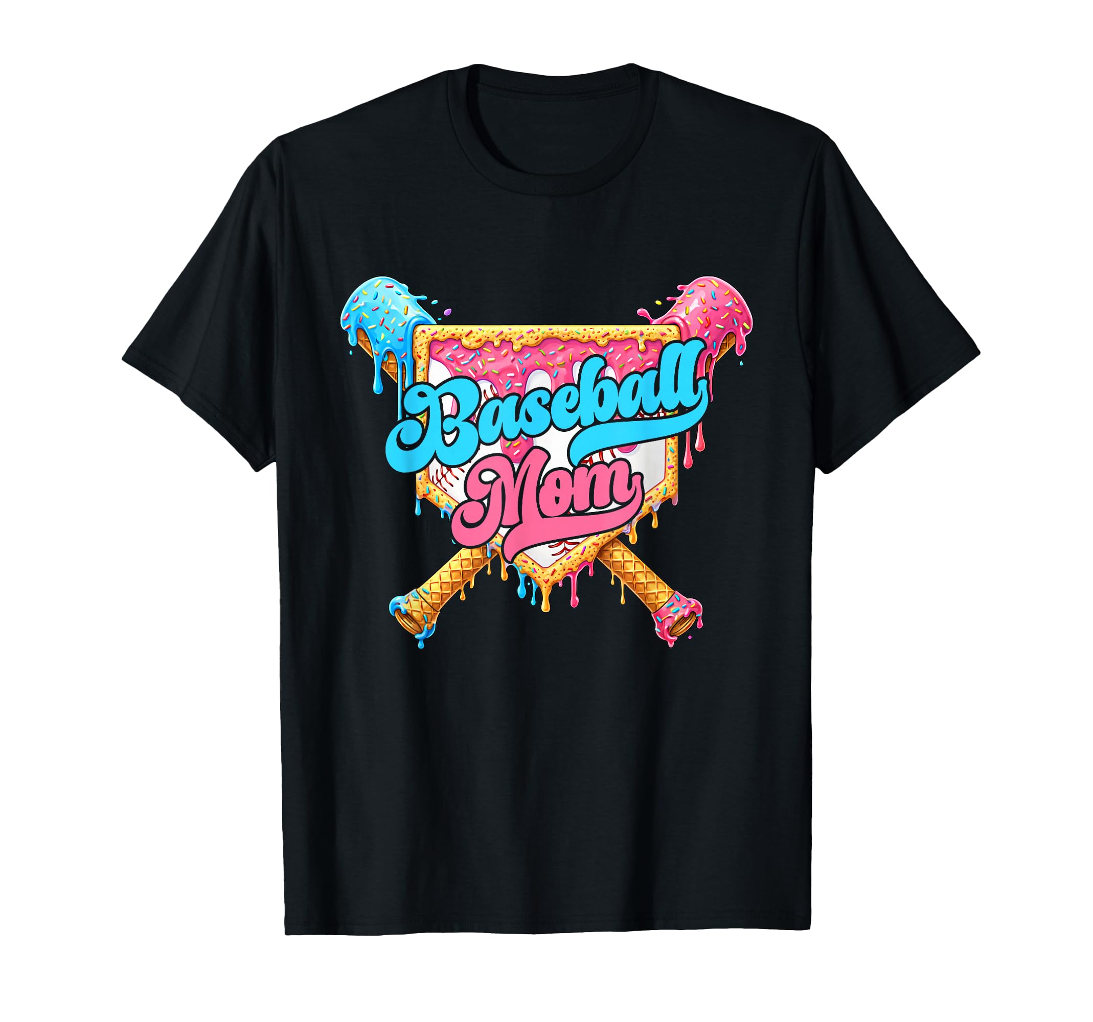 Baseball Drip Ice Cream Dripping T-Shirt - Streetwear Style Men Women - T-Shirt, Sweatshirt, Hoodie
