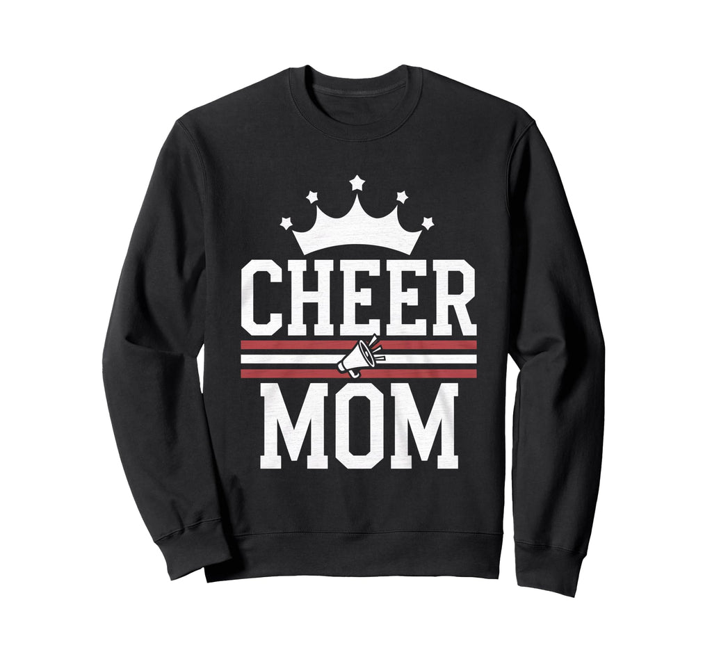Cheer Mom Mother Bow Cheerleader Sweatshirt - Casual Everyday Wear Unisex - T-Shirt, Sweatshirt, Hoodie