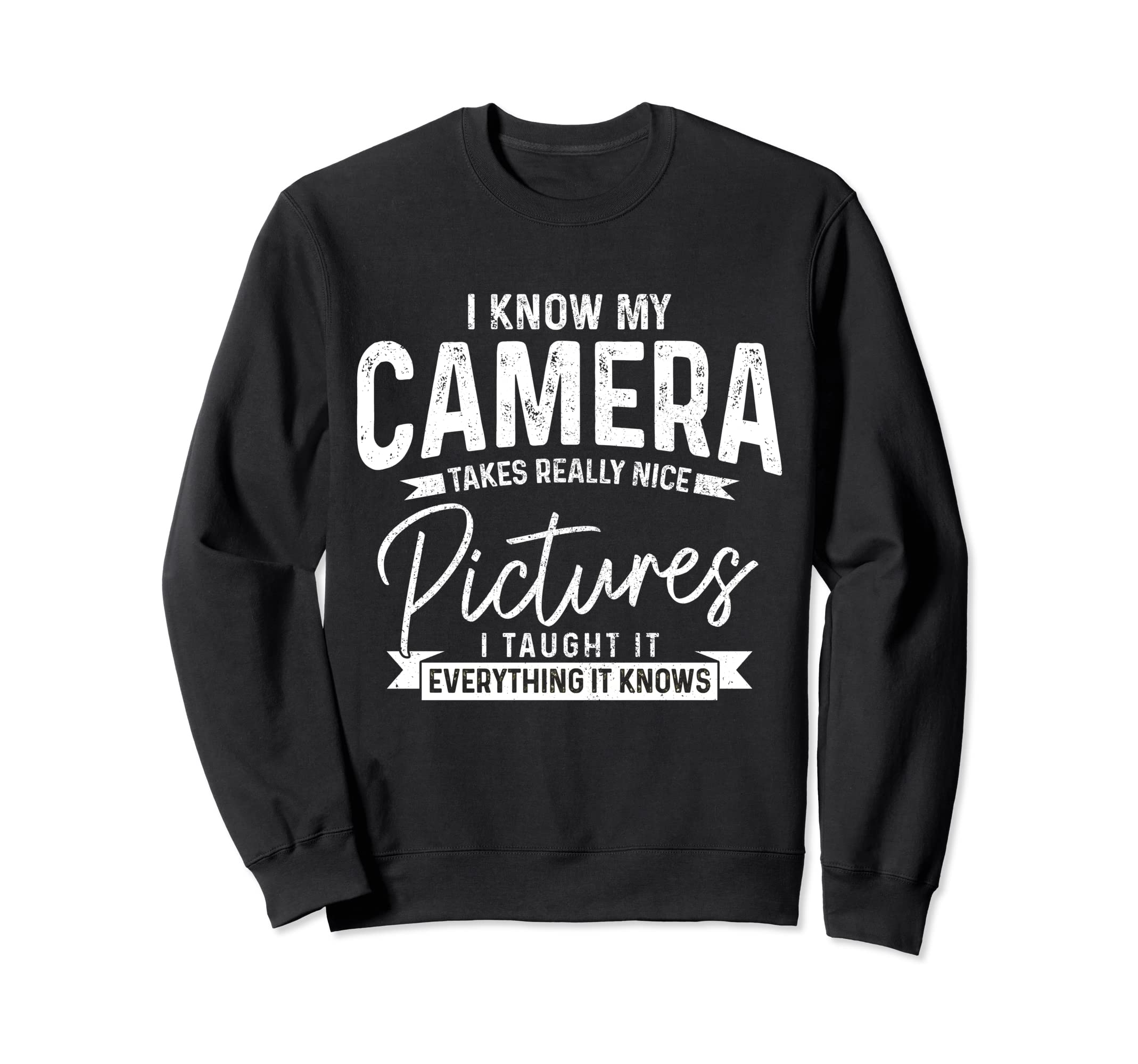 Funny Photographer Camera Sweatshirt - Casual Everyday Wear for Adults - T-Shirt, Sweatshirt, Hoodie