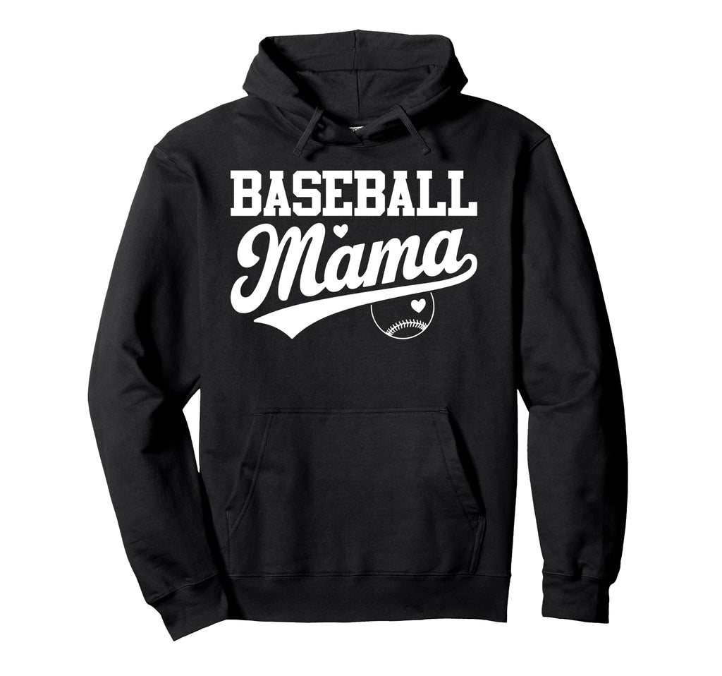 Baseball Mama Heart Game Day Sports Love Hoodie - Streetwear Style Unisex - T-Shirt, Sweatshirt, Hoodie