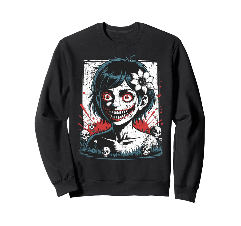 Japanese Goth Creepy Emo Y2K Japan Sweatshirt - Unique Graphic for Adults - T-Shirt, Sweatshirt, Hoodie