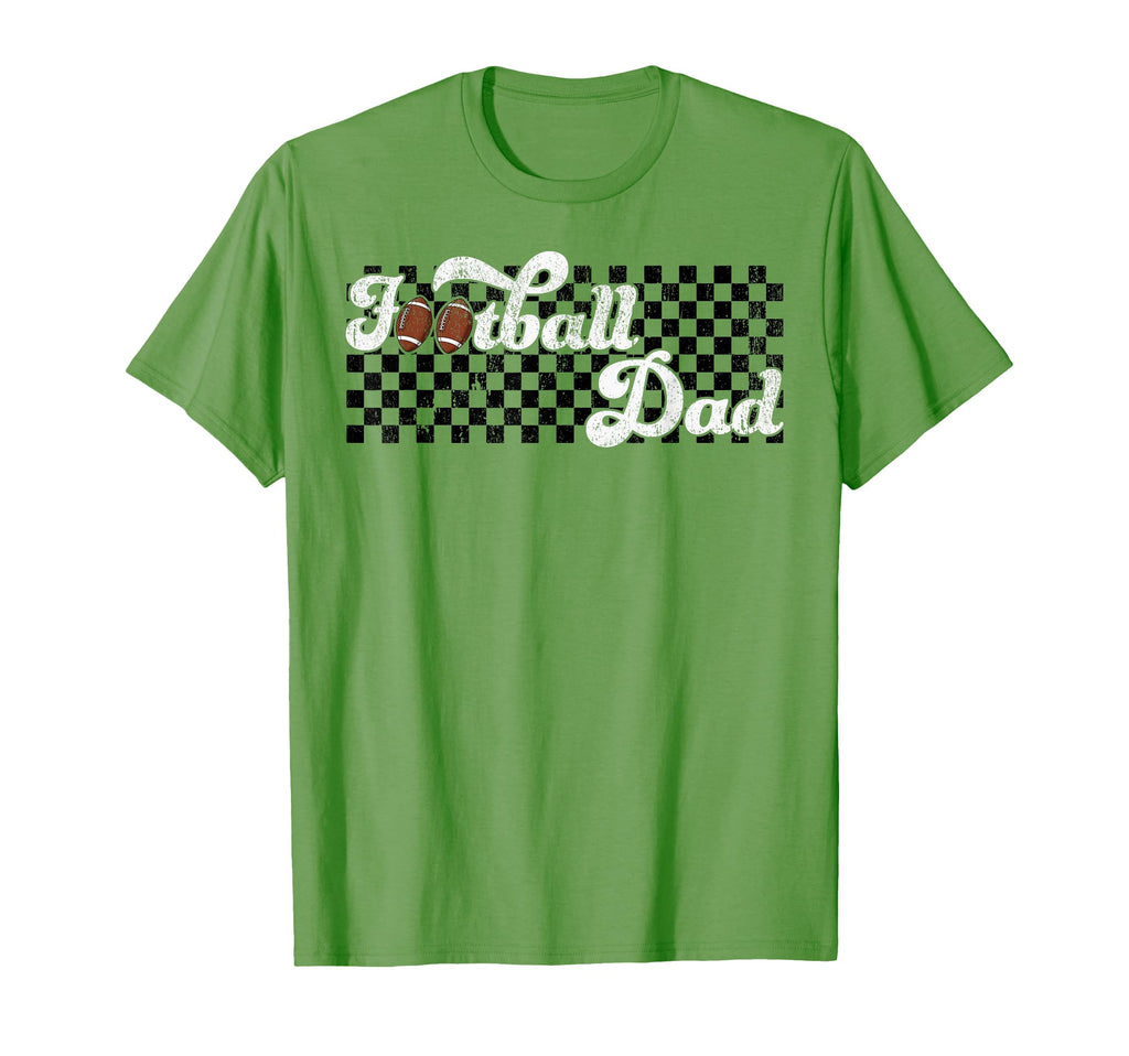 Football Dad Checkered Game Fathers Day T-Shirt - Unique Graphic Men Women - T-Shirt, Sweatshirt, Hoodie