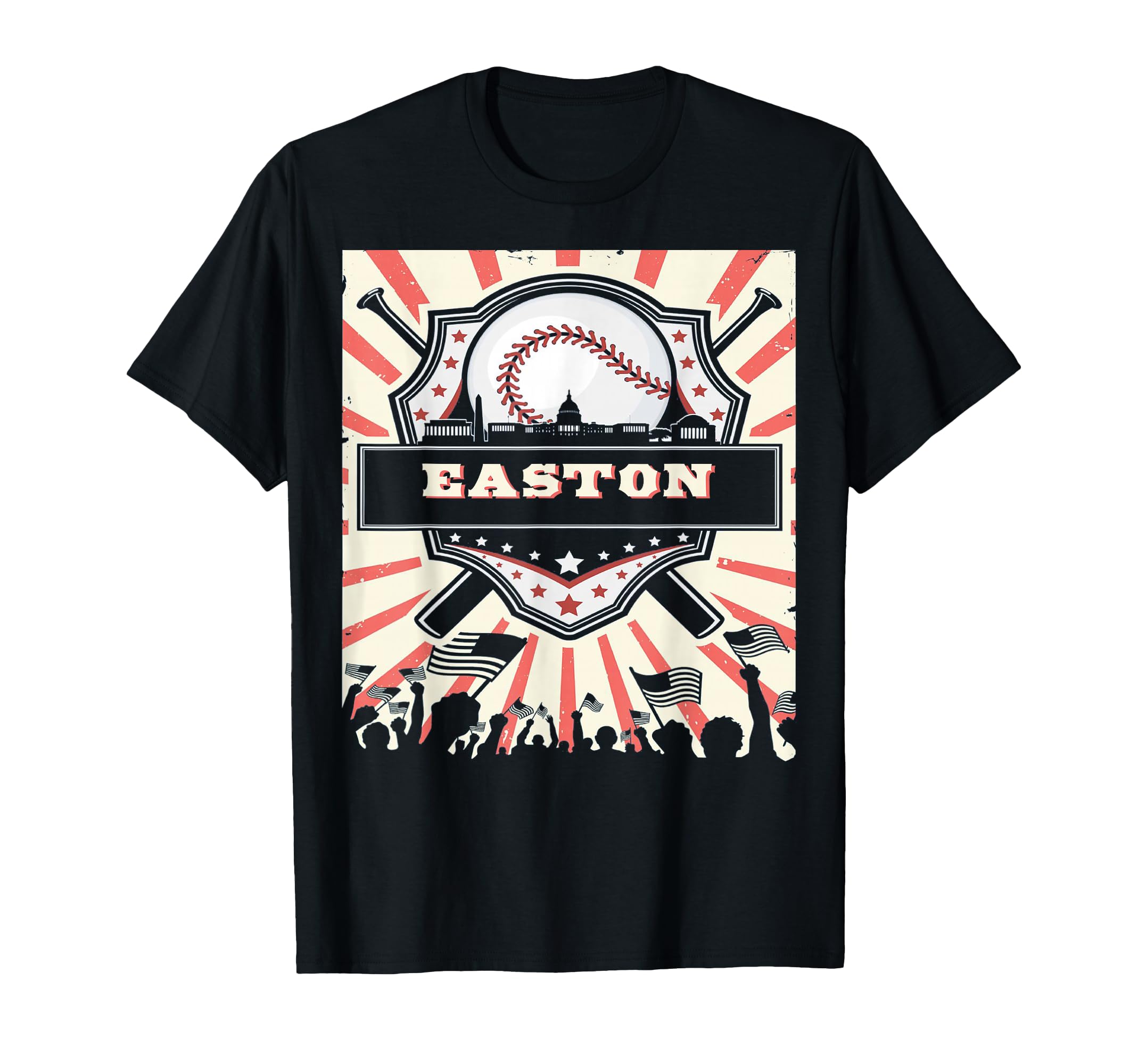 First Name Easton Baseball Game T-Shirt - Casual Everyday Wear for Adults - T-Shirt, Sweatshirt, Hoodie