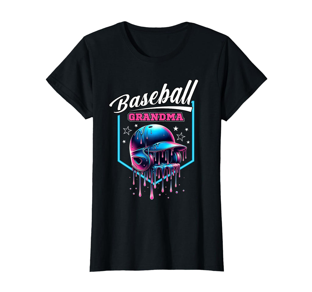 Baseball Grandma Ice Cream Drip T-Shirt - Aesthetic Graphic Unisex - T-Shirt, Sweatshirt, Hoodie
