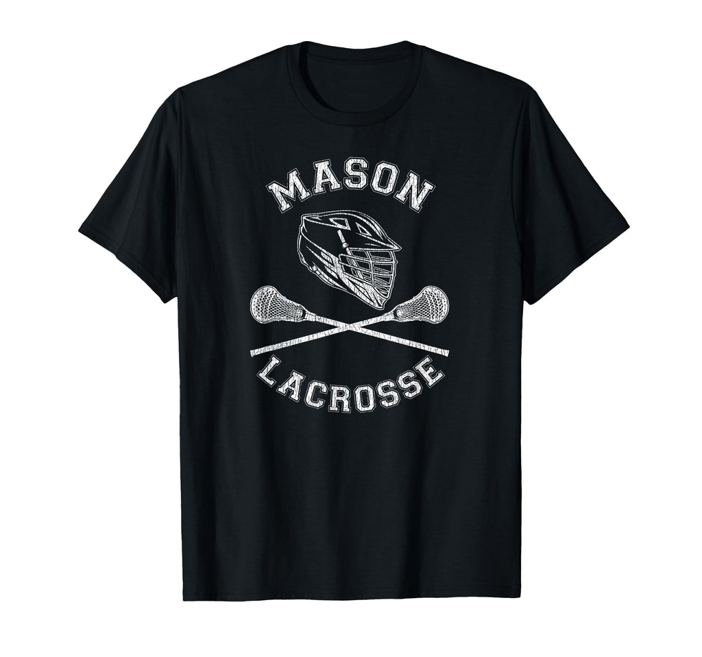 Mason Lacrosse Distressed Lax T-Shirt - Fun Novelty Design Unisex - T-Shirt, Sweatshirt, Hoodie