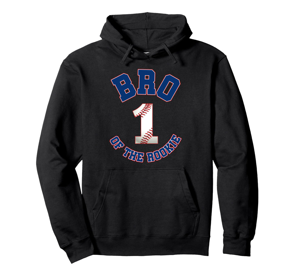 Bro Rookie 1St Birthday Baseball Hoodie - Casual Everyday Wear for Adults - T-Shirt, Sweatshirt, Hoodie