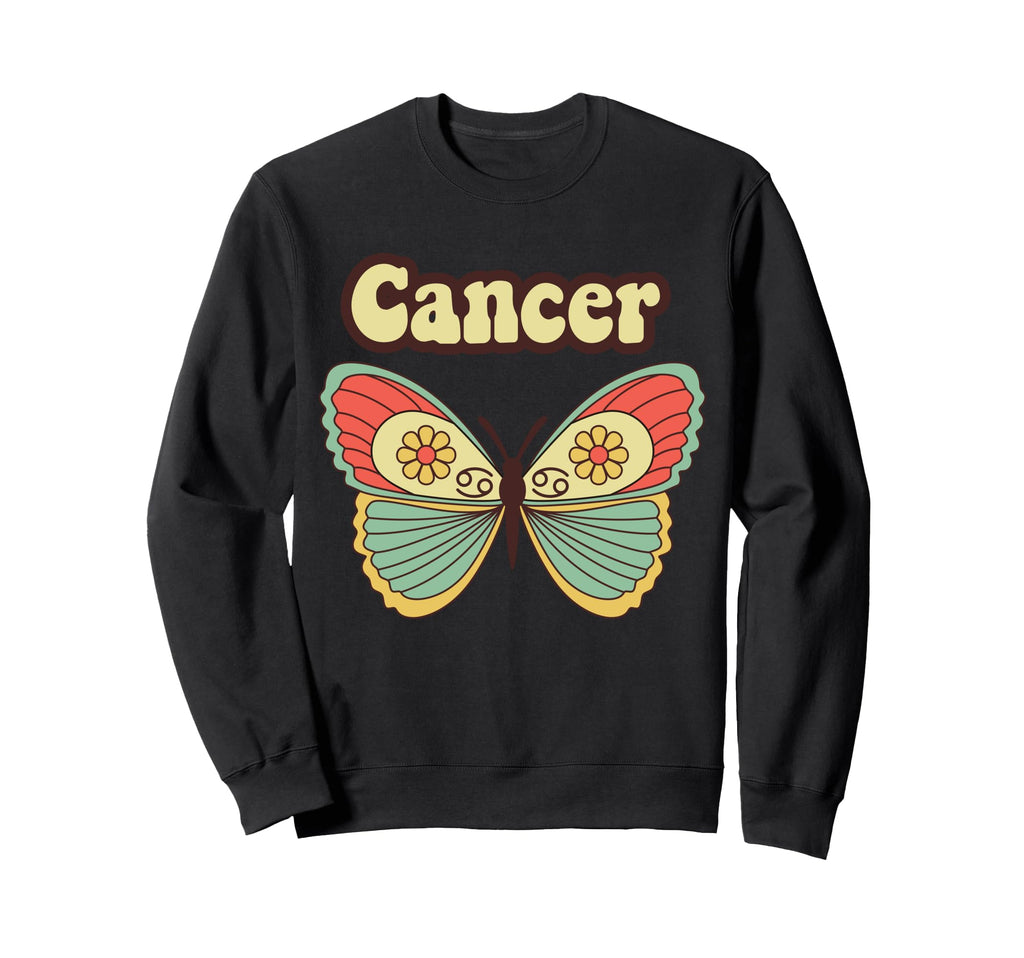 Cancer Zodiac Butterfly Astrology Sweatshirt - Novelty Apparel for Adults - T-Shirt, Sweatshirt, Hoodie