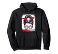 Funny Baseball Mommy Messy Bun Mothers Hoodie - Streetwear Style Unisex - T-Shirt, Sweatshirt, Hoodie