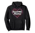 Baseball Mama Heart Baseball Family Hoodie - Casual Everyday Wear Unisex - T-Shirt, Sweatshirt, Hoodie