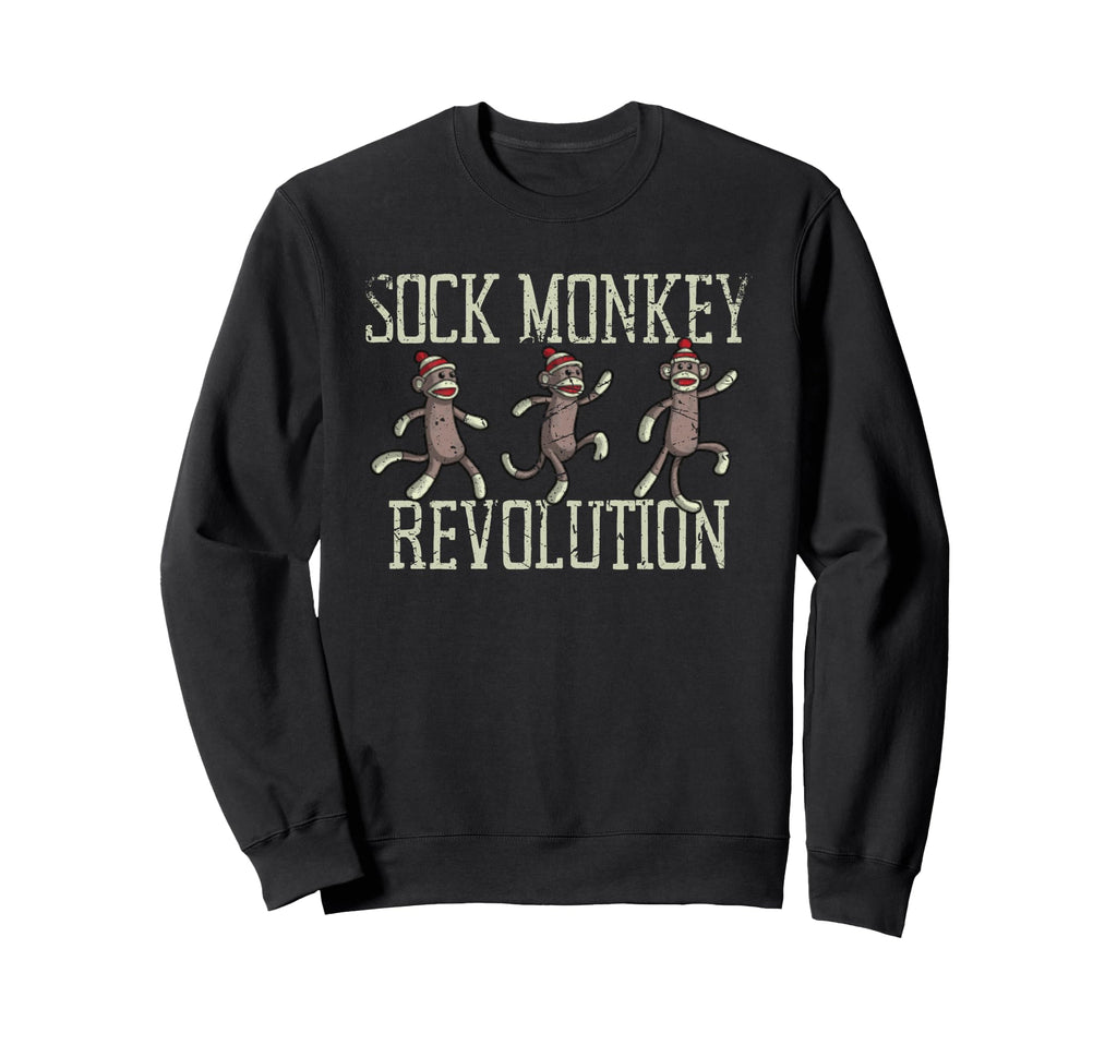 Sock Monkey Revolution Sweatshirt - Casual Everyday Wear Men Women - T-Shirt, Sweatshirt, Hoodie