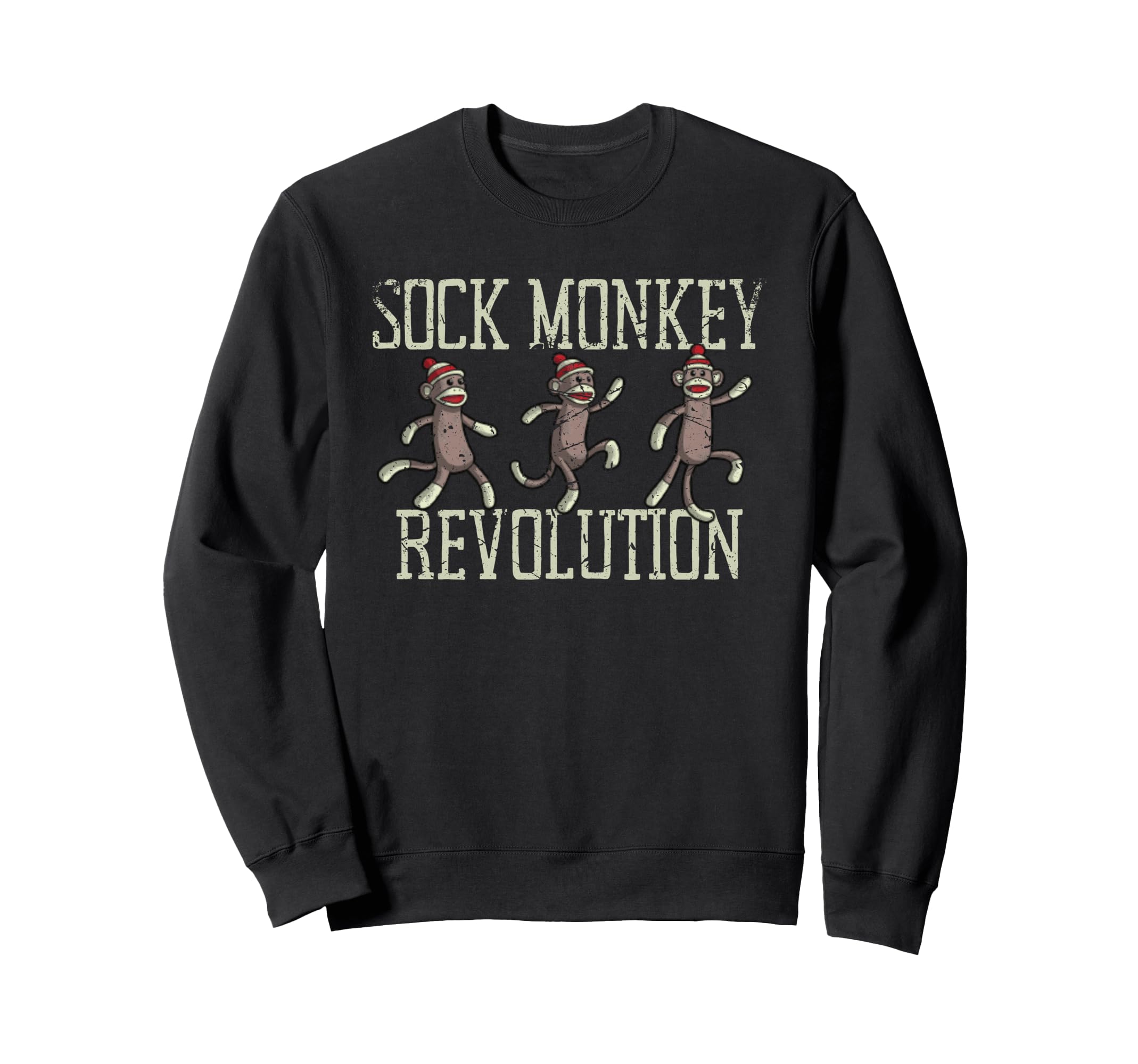Sock Monkey Revolution Sweatshirt - Casual Everyday Wear Men Women - T-Shirt, Sweatshirt, Hoodie