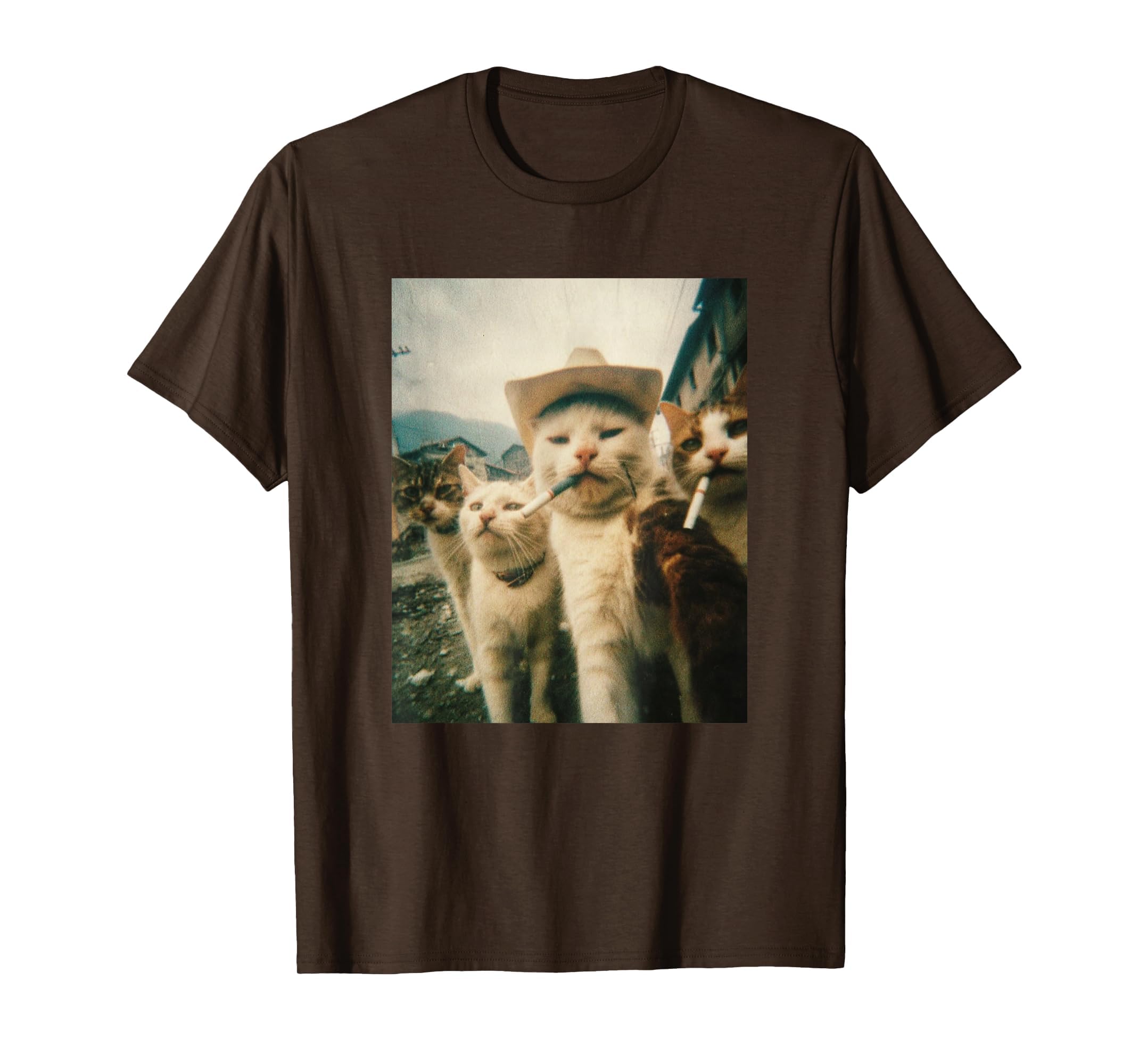 Funny Cowboy Cats Meme T-Shirt - Fun Novelty Design for Adults - T-Shirt, Sweatshirt, Hoodie