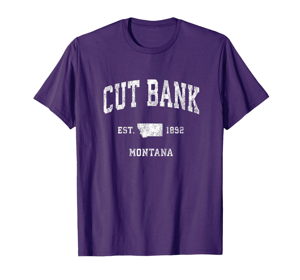 Cut Bank Montana Mt Athletic Sports T-Shirt - Custom Art Print for Adults - T-Shirt, Sweatshirt, Hoodie