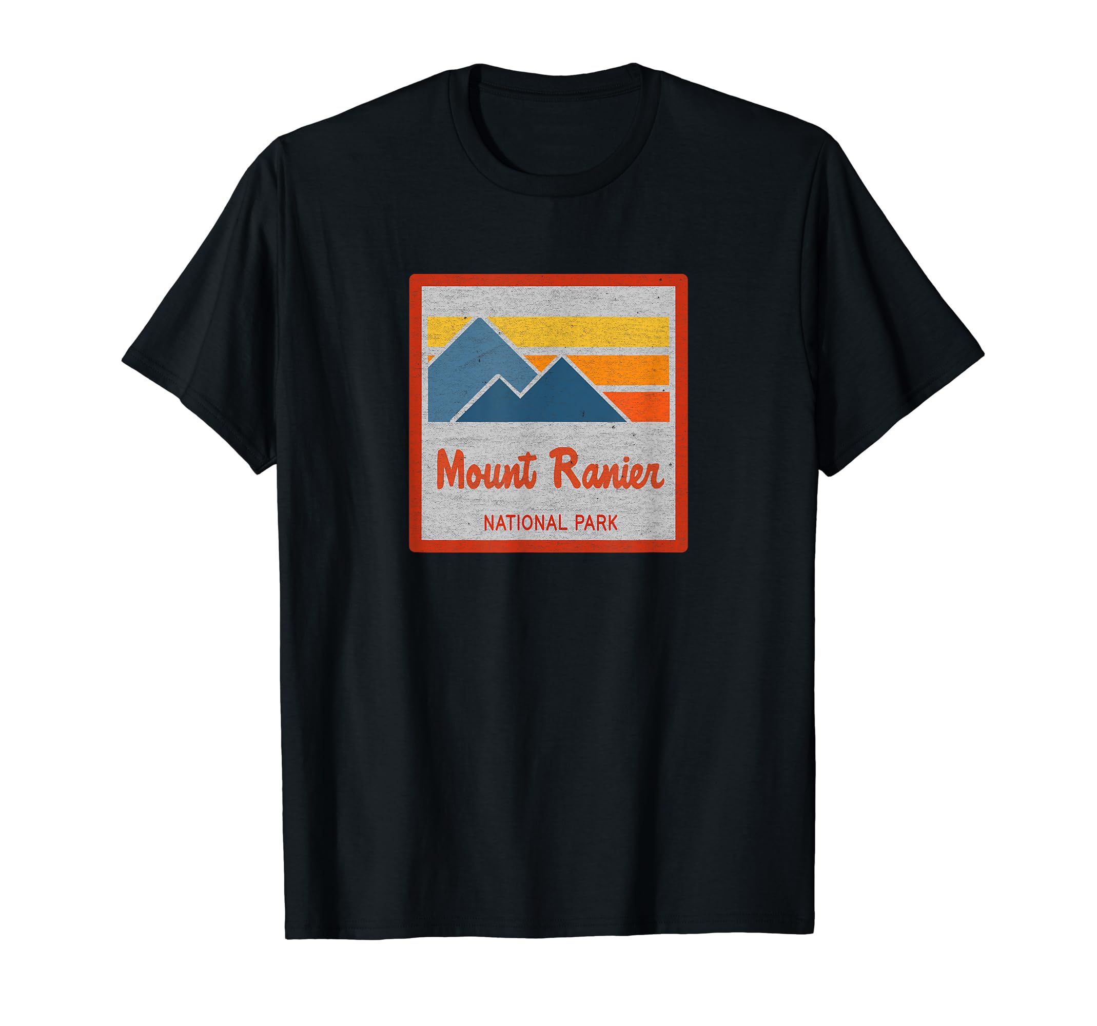 Mount Rainier National Park Stripes T-Shirt - Unique Graphic Unisex - T-Shirt, Sweatshirt, Hoodie