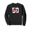 Baseball Player Jersey Number 50 Sweatshirt - Novelty Apparel for Adults - T-Shirt, Sweatshirt, Hoodie
