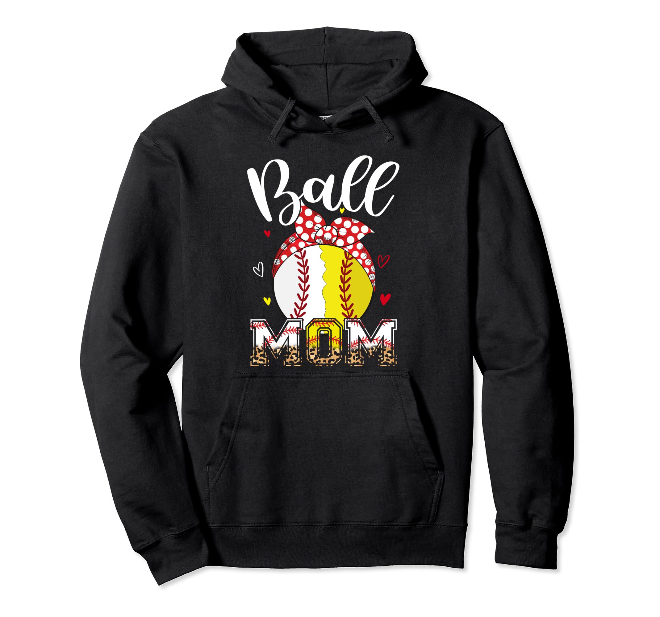 Ball Mom Softball Baseball Headband Hoodie - Minimalist Print for Adults - T-Shirt, Sweatshirt, Hoodie