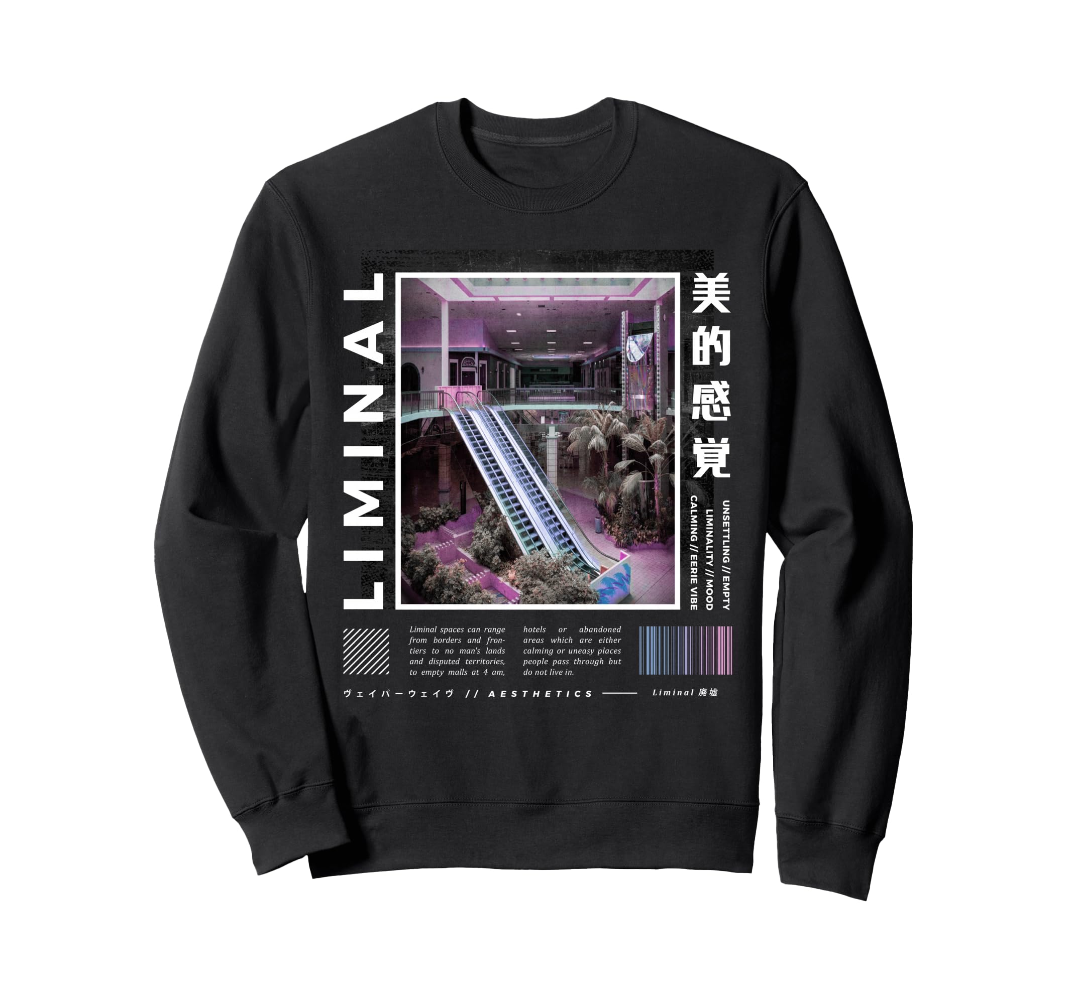 Liminal Spaces Vaporwave Aesthetic Sweatshirt - Custom Art Print Unisex - T-Shirt, Sweatshirt, Hoodie