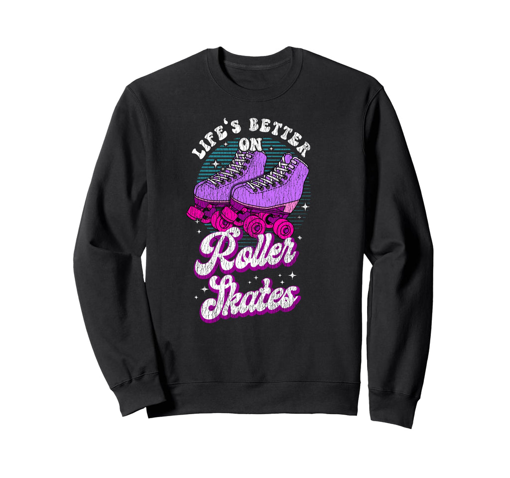 Roller Skating Skate 1970S Sweatshirt - Aesthetic Graphic for Adults - T-Shirt, Sweatshirt, Hoodie