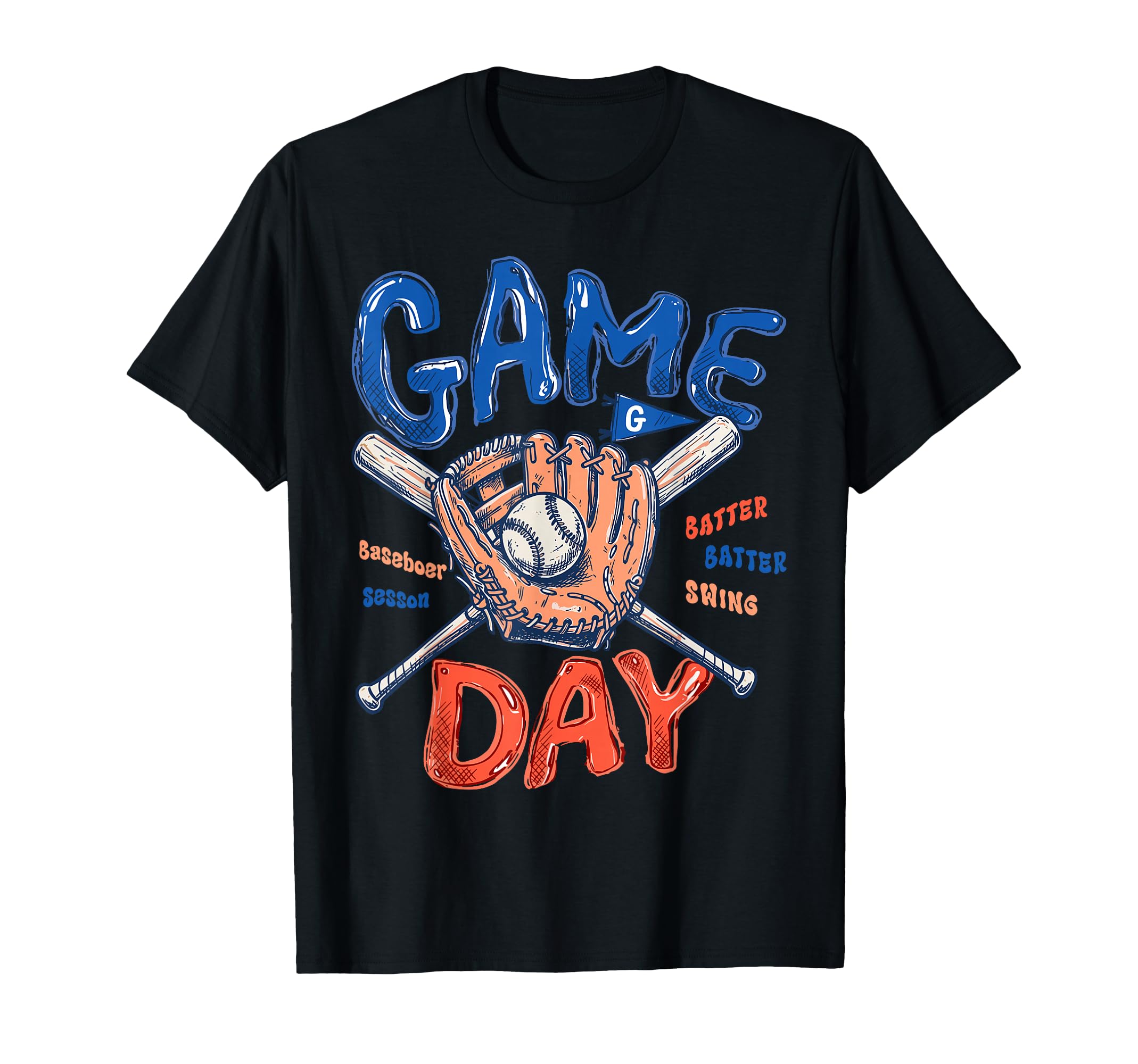 Baseball Game Day Game Day Doodle T-Shirt - Fun Novelty Design Unisex - T-Shirt, Sweatshirt, Hoodie