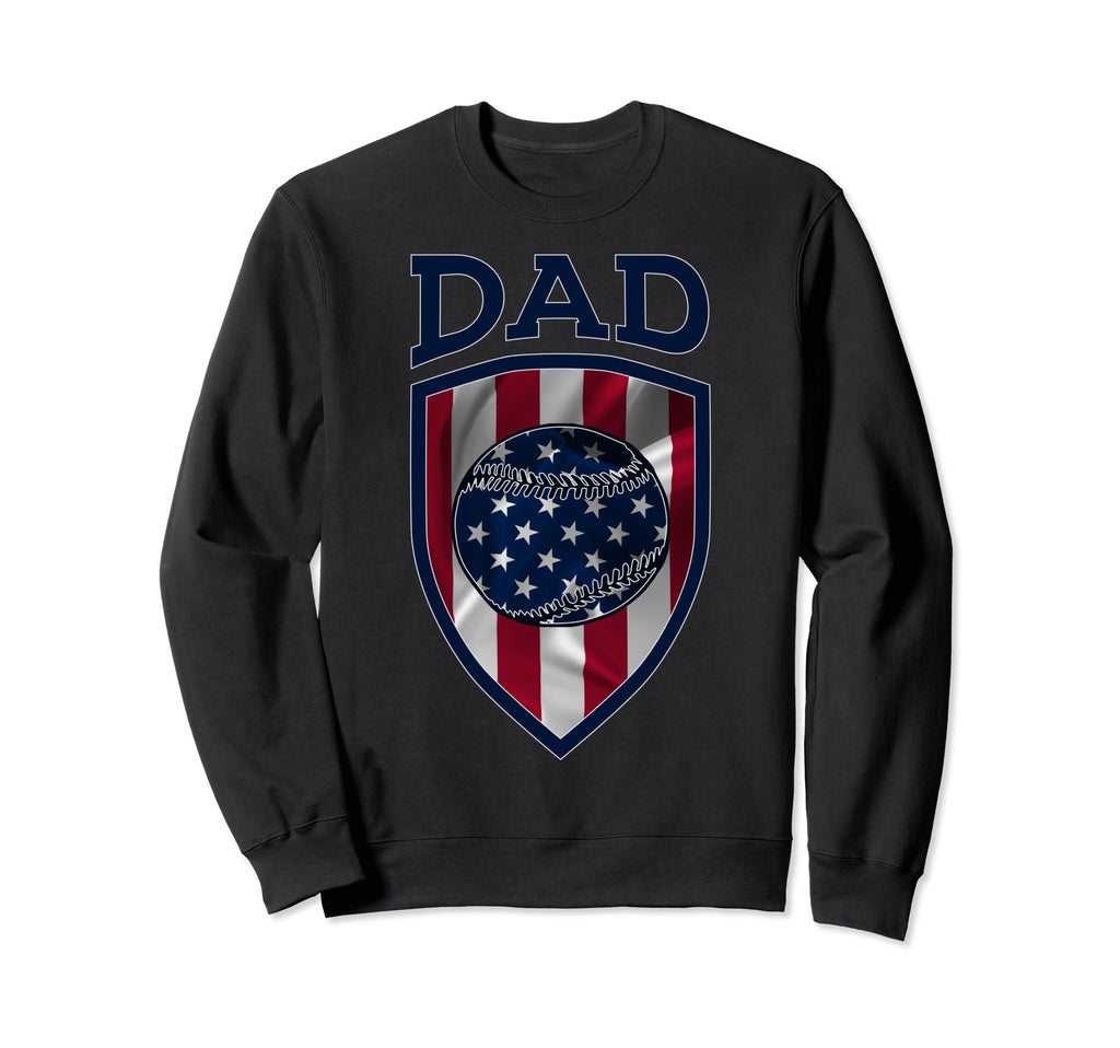 Usa Dad Fathers Day Baseball Dad Sweatshirt - Minimalist Print for Adults - T-Shirt, Sweatshirt, Hoodie