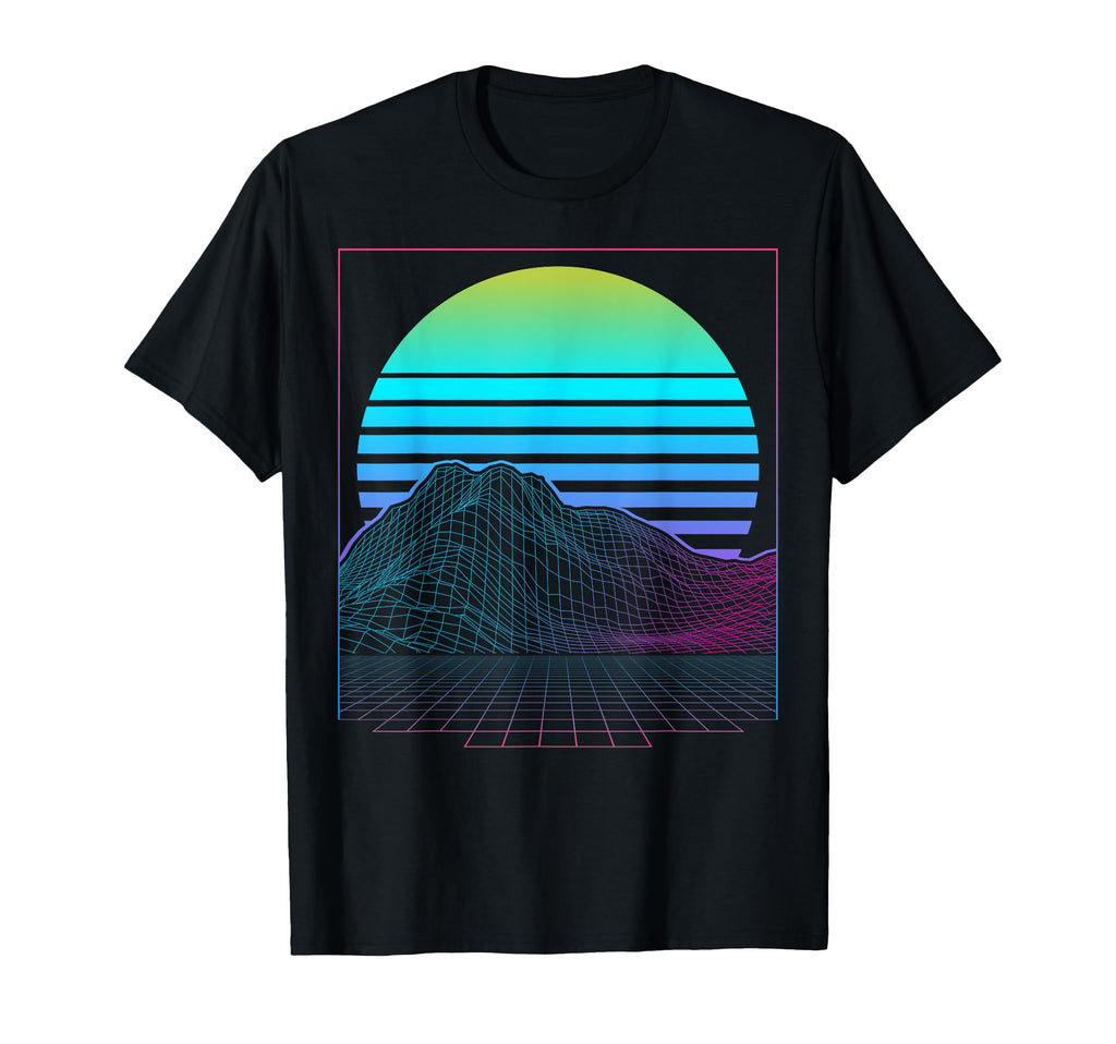 Vaporwave Aesthetic Sunset Retrowave T-Shirt - Minimalist Print Unisex - T-Shirt, Sweatshirt, Hoodie