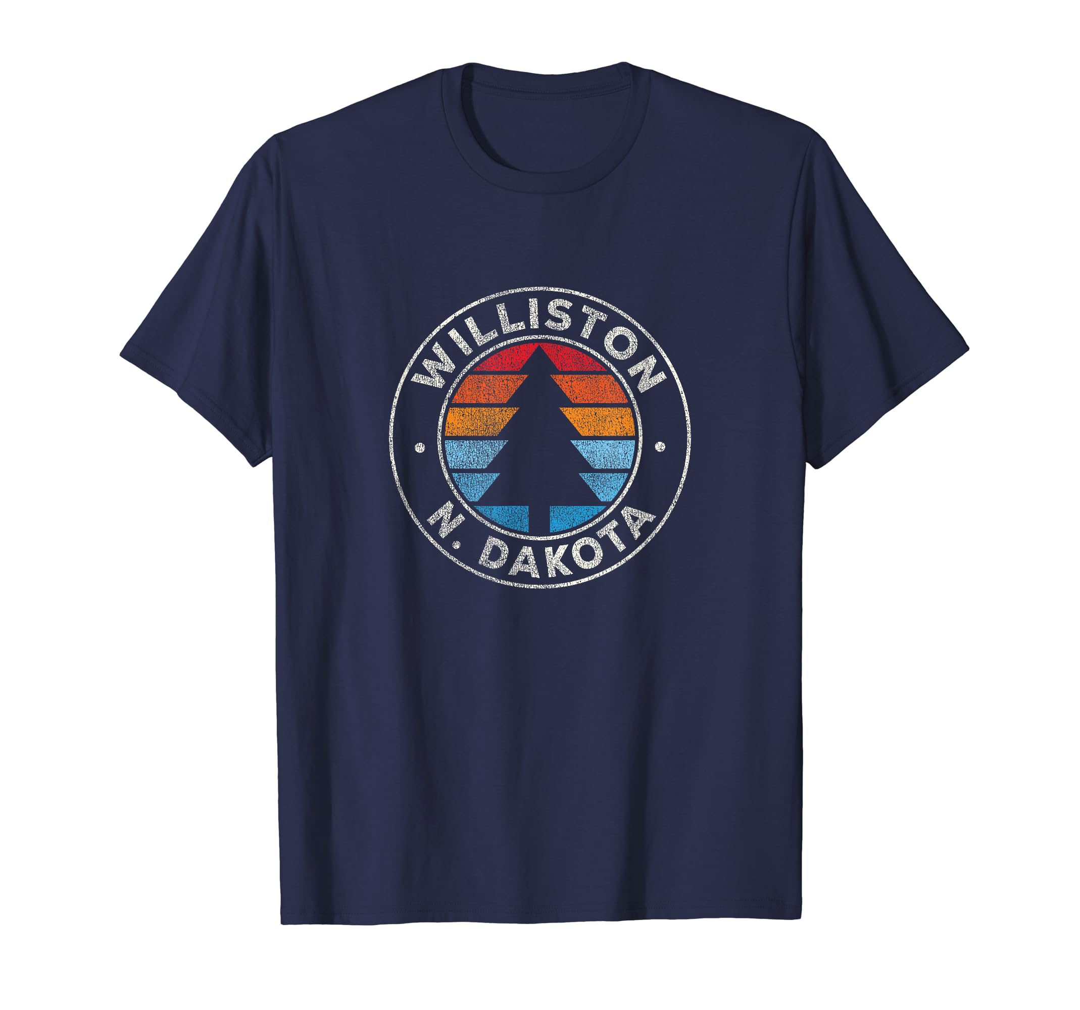 Williston North Dakota Nd 70S T-Shirt - Trendy Graphic for Adults - T-Shirt, Sweatshirt, Hoodie