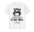 Proud And Loud Baseball Aunt Messy T-Shirt - Aesthetic Graphic for Adults - T-Shirt, Sweatshirt, Hoodie