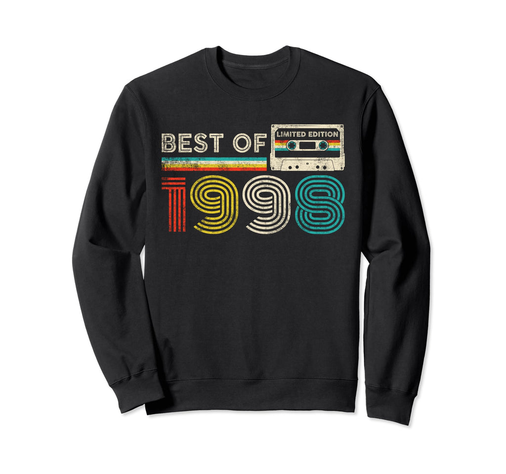 Best 1998 Birthday 1998 Cassette Tape Sweatshirt - Aesthetic Graphic Unisex - T-Shirt, Sweatshirt, Hoodie