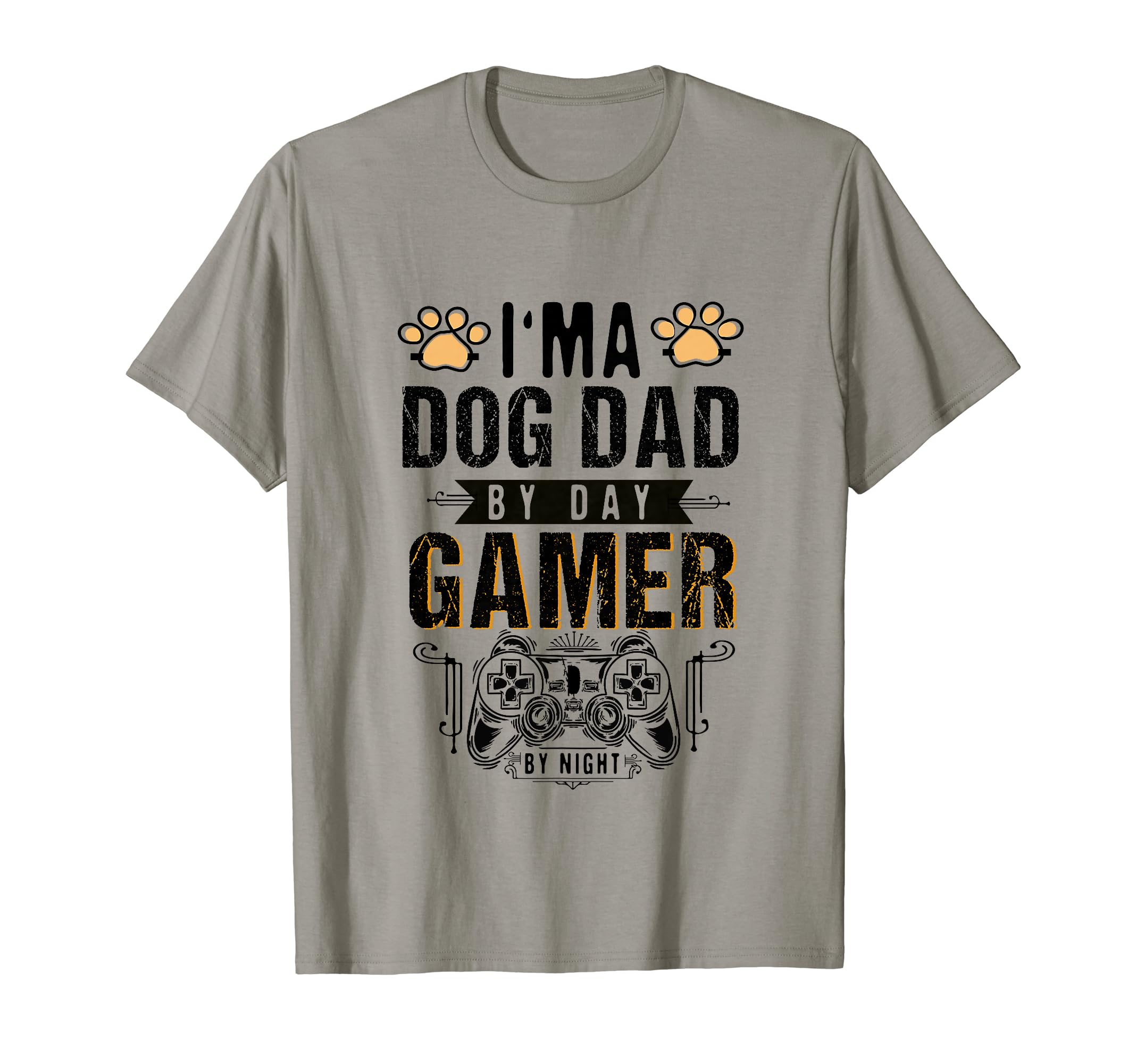 Mens Dog Dad Day Gamer Night Fathers T-Shirt - Novelty Apparel for Adults - T-Shirt, Sweatshirt, Hoodie