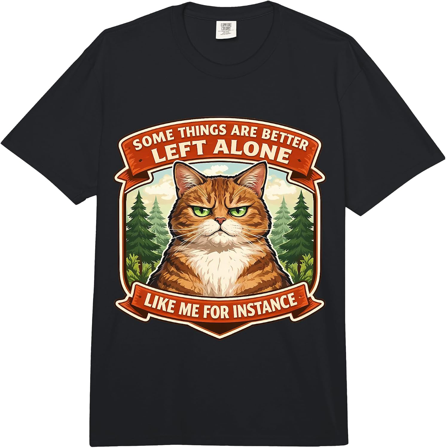 Some Things Are Better Left Alone Cat Merch - Adult & Kids T-Shirts, Sweatshirts & Hoodies apparel design preview 1