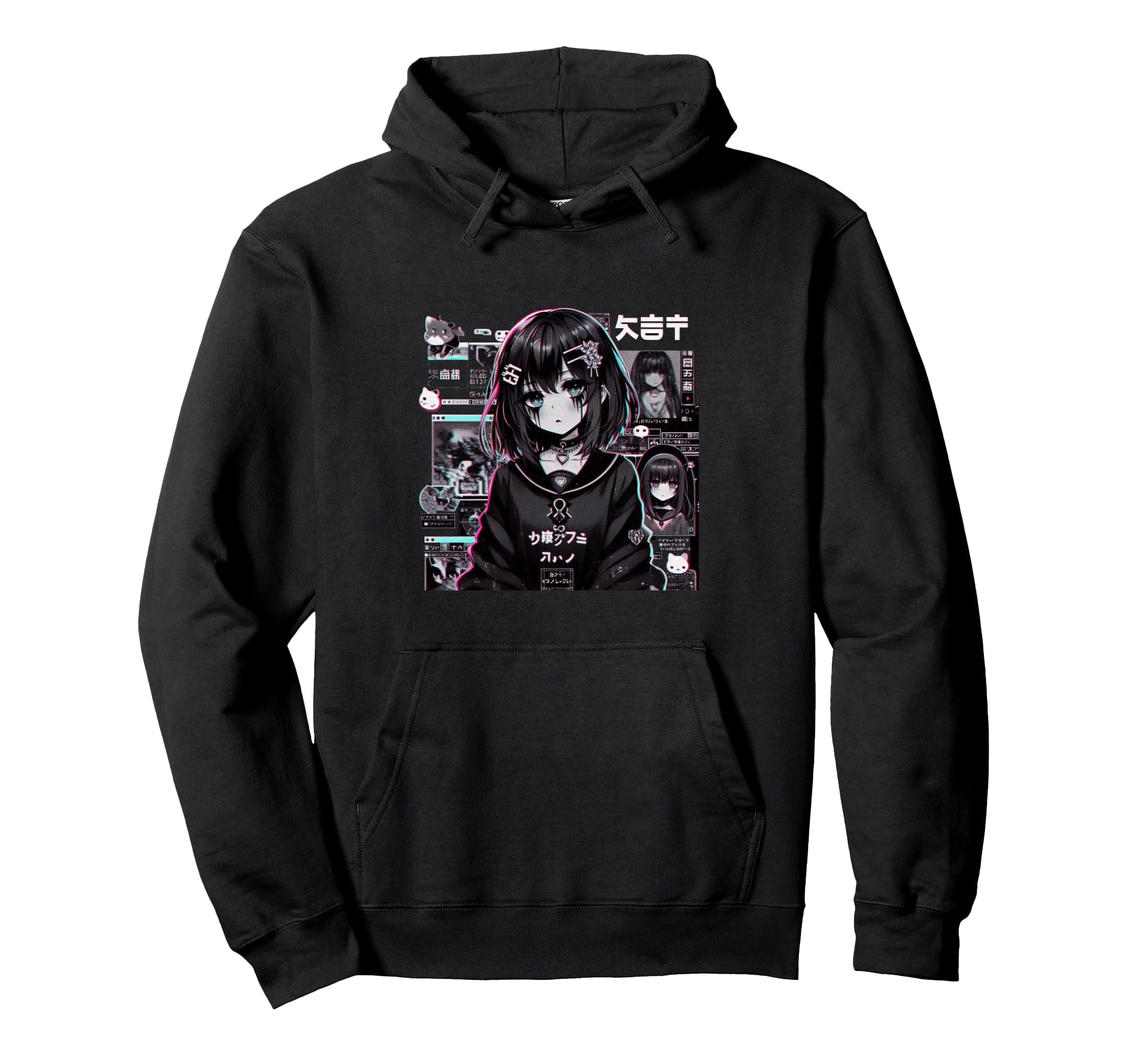 Vaporwave Anime Japanese Aesthetic Hoodie - Custom Art Print for Adults - T-Shirt, Sweatshirt, Hoodie