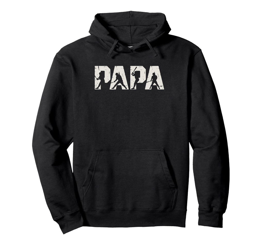 Baseball Papa Fathers Day Hoodie - Custom Art Print Men Women - T-Shirt, Sweatshirt, Hoodie