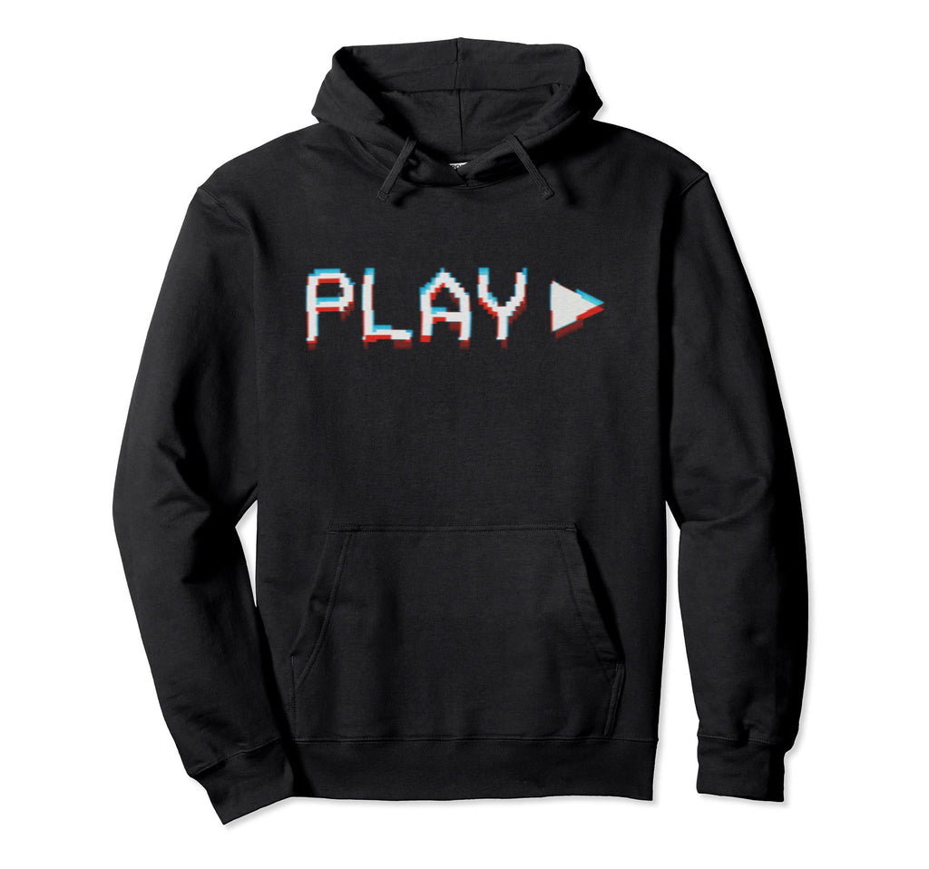 Glitch Vcr Vhs Tape 80S Play Hoodie - Trendy Graphic Unisex - T-Shirt, Sweatshirt, Hoodie