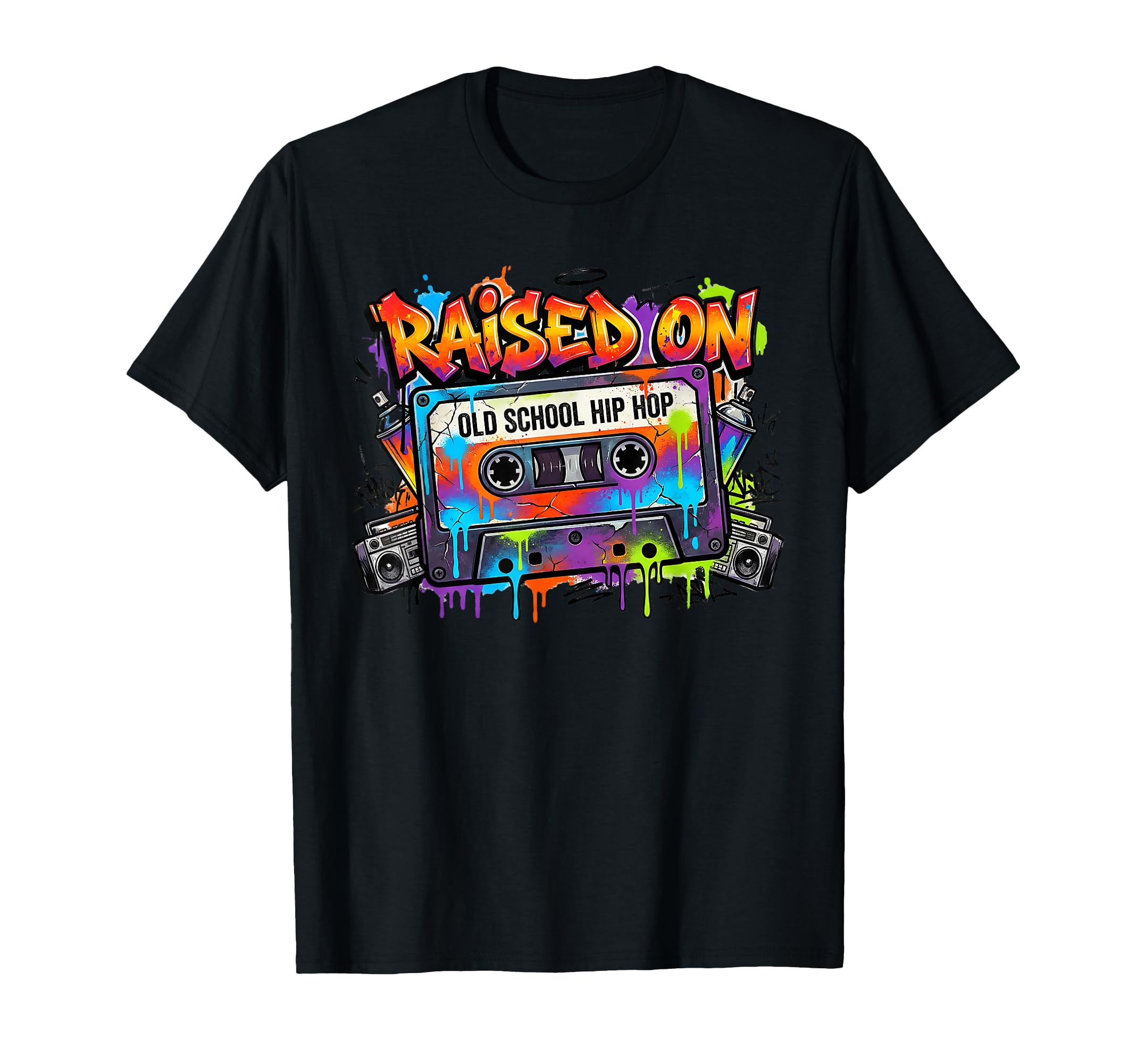 Funny Cassette Graffiti 80S 90S Raised T-Shirt - Unique Graphic for Adults - T-Shirt, Sweatshirt, Hoodie
