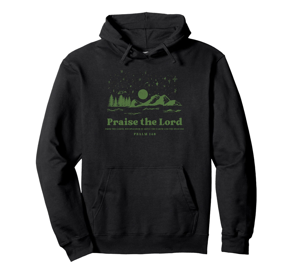 Boho Christian Camping Fall Praise God Hoodie - Custom Art Print Unisex - T-Shirt, Sweatshirt, Hoodie