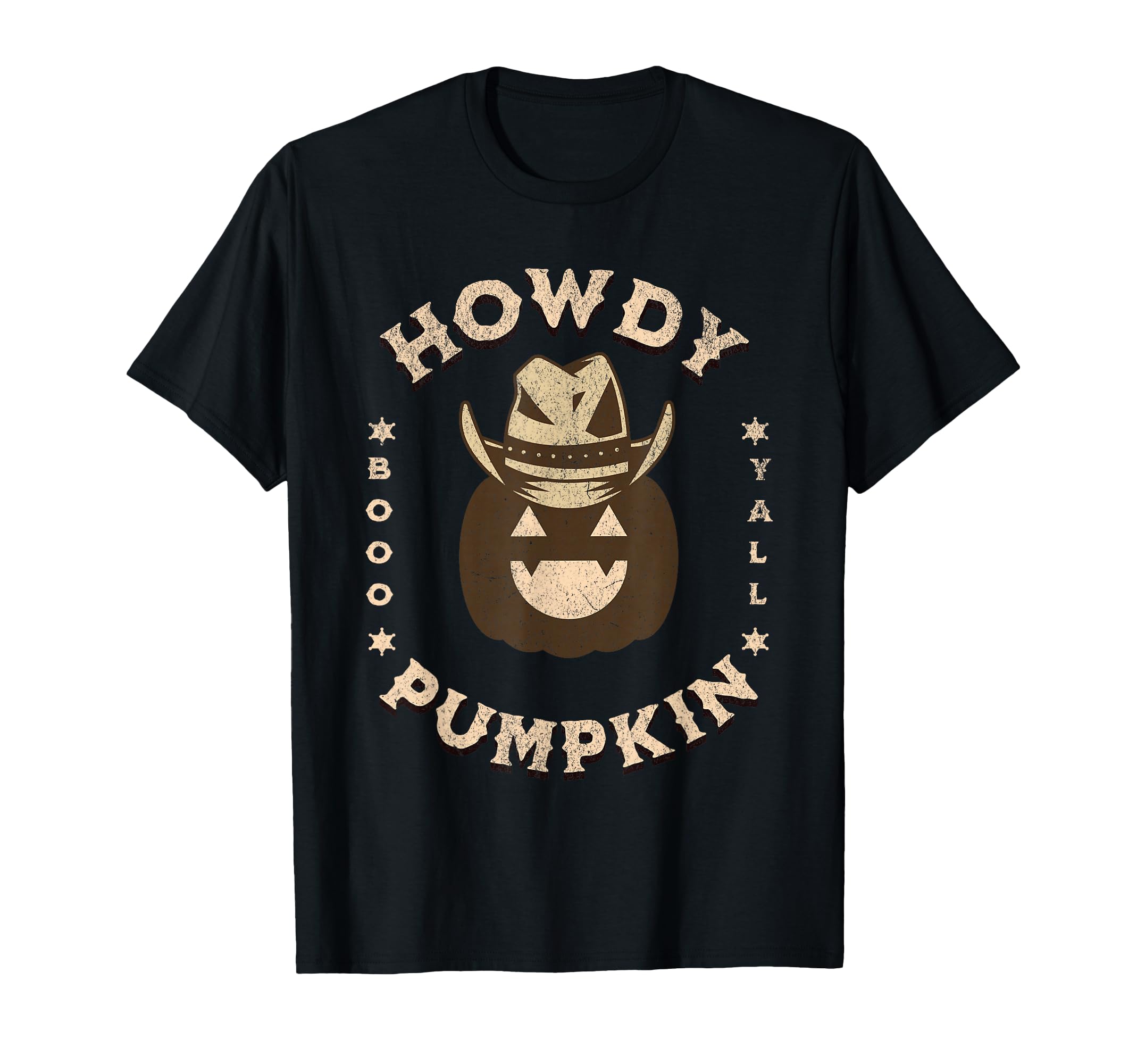 Howdy Pumpkin Cowboy Halloween T-Shirt - Minimalist Print Men Women - T-Shirt, Sweatshirt, Hoodie