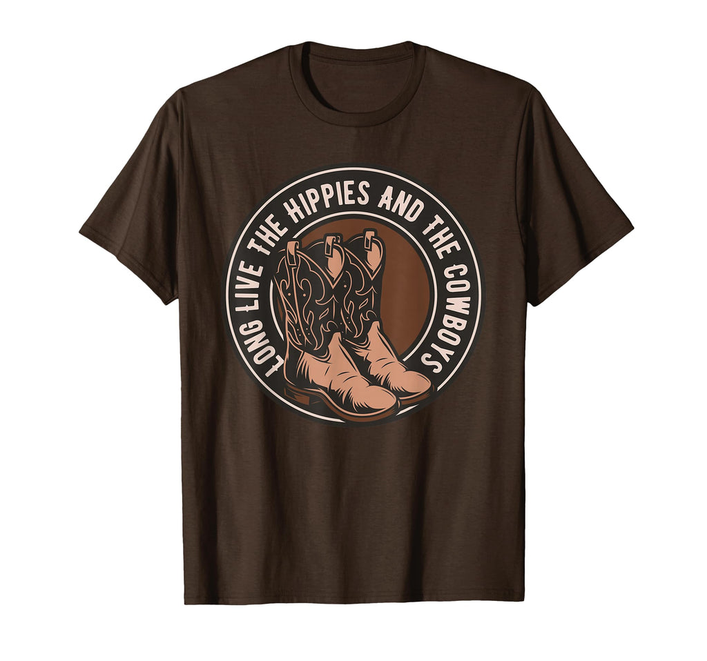 Long Live Hippies Cowboys Country T-Shirt - Trendy Graphic Men Women - T-Shirt, Sweatshirt, Hoodie