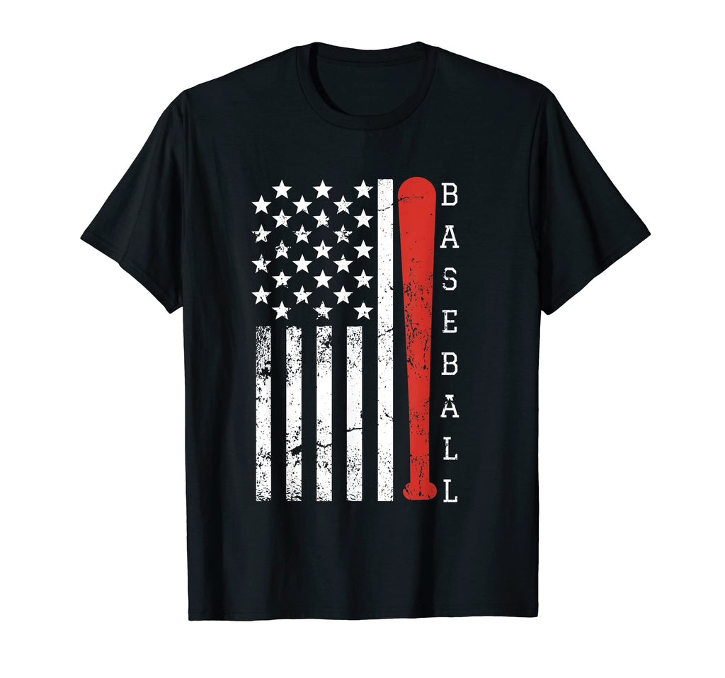 Baseball Usa American Flag Patriot Mom T-Shirt - Novelty Apparel Unisex - T-Shirt, Sweatshirt, Hoodie