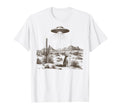 Western Ufo Alien Rodeo Cowboy Cat Wild T-Shirt - Unique Graphic Men Women - T-Shirt, Sweatshirt, Hoodie