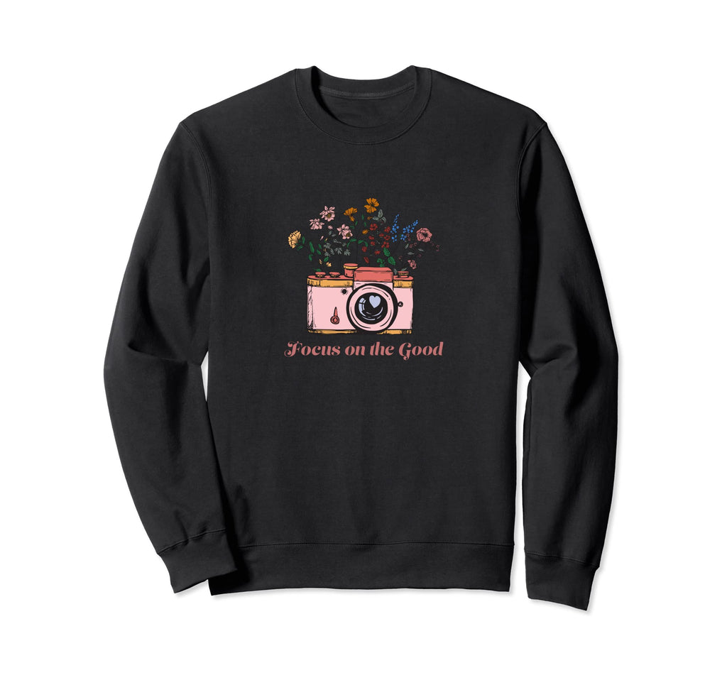 Focus Good Floral Camera Sweatshirt - Novelty Apparel Men Women - T-Shirt, Sweatshirt, Hoodie