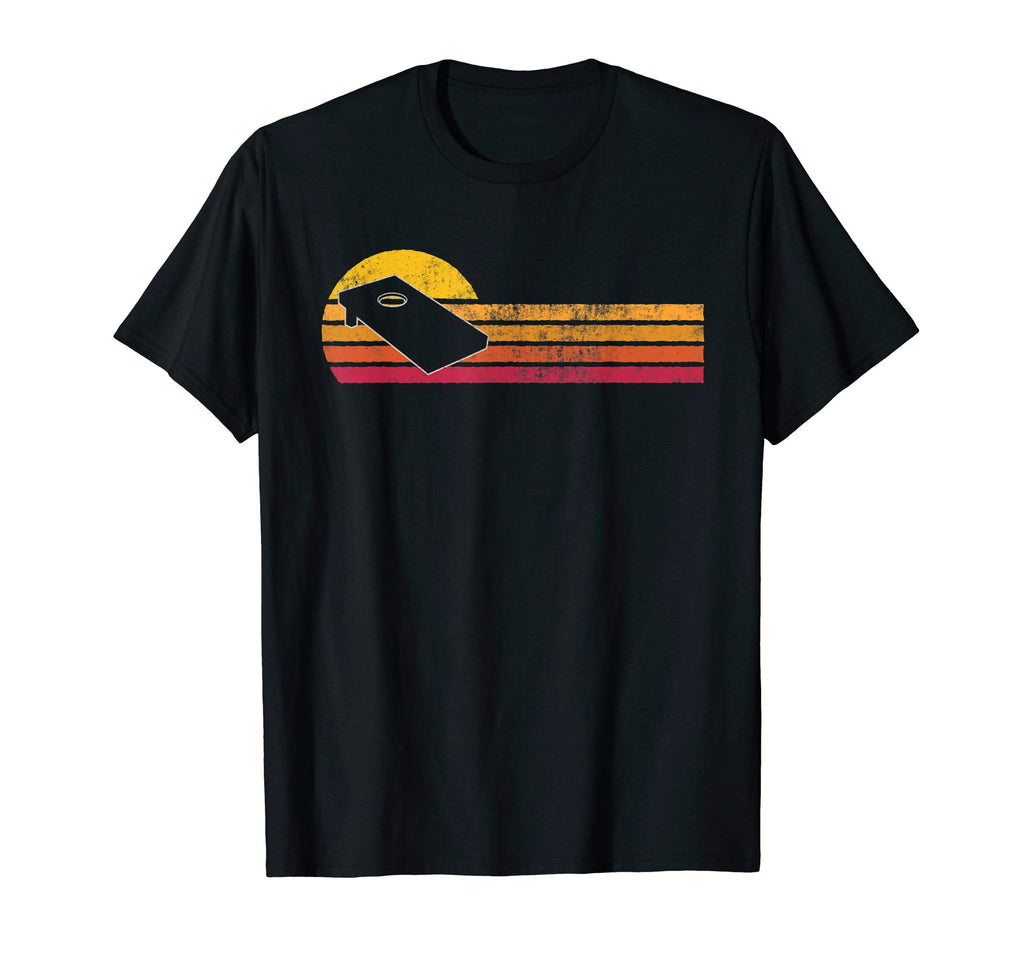 Cornhole Board Silhouette Sunset Gift T-Shirt - Custom Art Print for Adults - T-Shirt, Sweatshirt, Hoodie