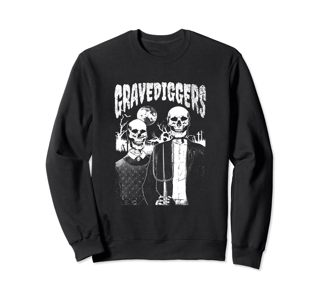 Gothic Skeleton Alternative Aesthetic Sweatshirt - Minimalist Print Unisex - T-Shirt, Sweatshirt, Hoodie