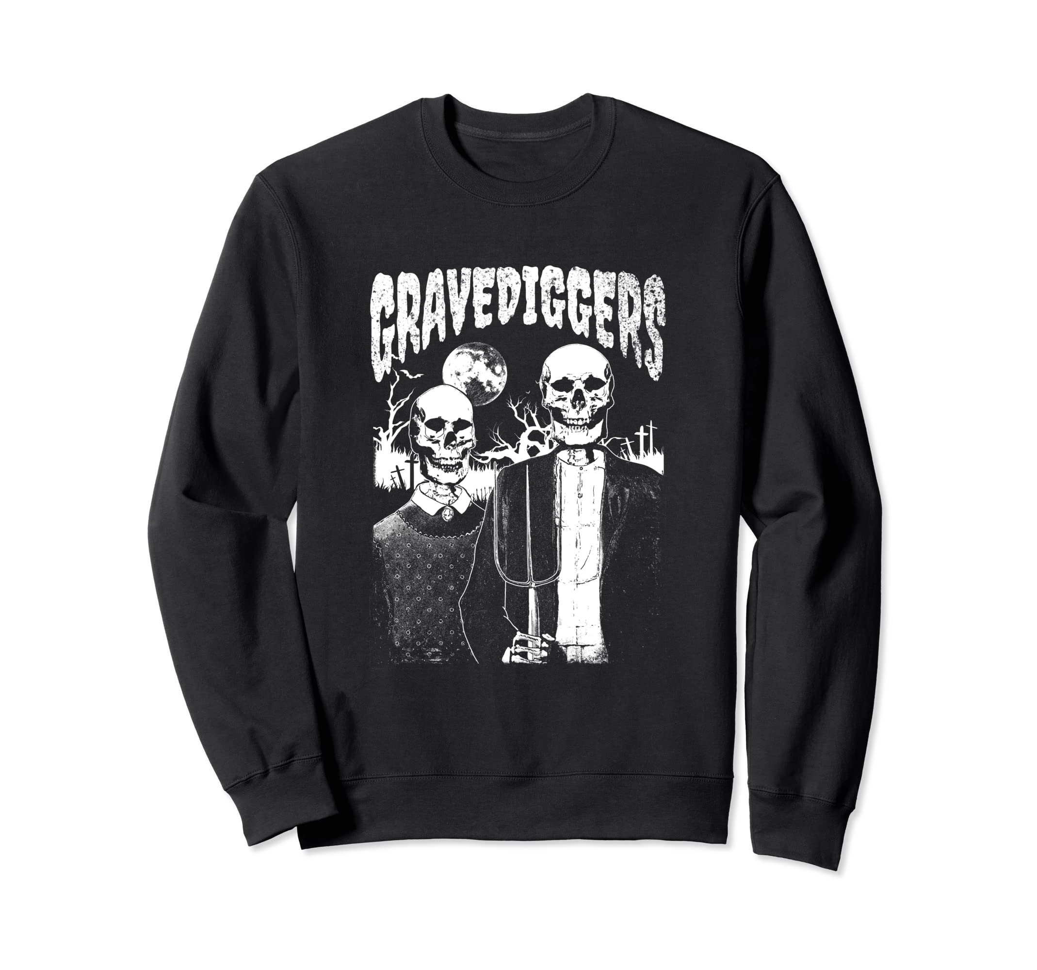 Gothic Skeleton Alternative Aesthetic Sweatshirt - Minimalist Print Unisex - T-Shirt, Sweatshirt, Hoodie