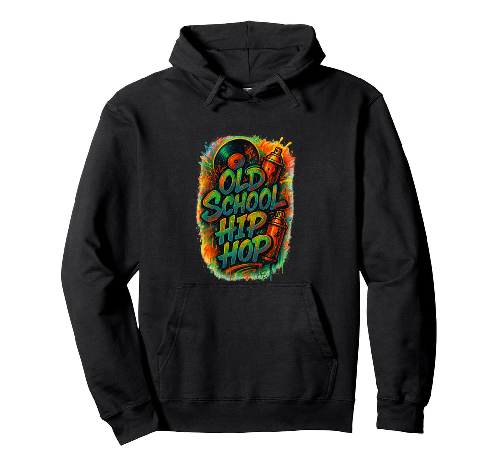 Old School Hip Hop Graffiti Vinyl Disc Hoodie - Streetwear Style Men Women - T-Shirt, Sweatshirt, Hoodie