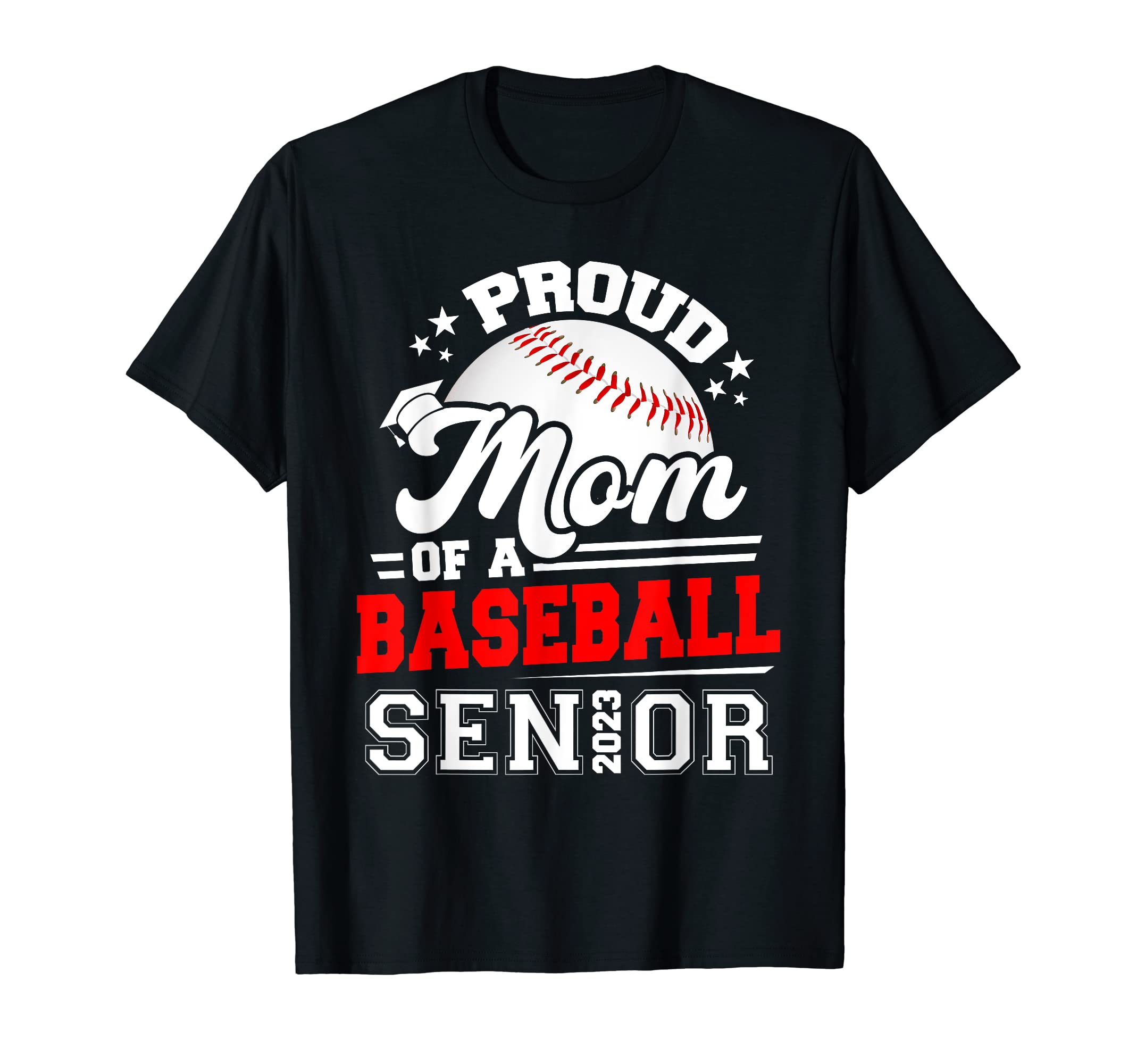 Proud Mom Baseball Senior 2023 T-Shirt - Custom Art Print for Adults - T-Shirt, Sweatshirt, Hoodie