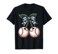 Bow Baseball Cherry Art Sport T-Shirt - Novelty Apparel Men Women - T-Shirt, Sweatshirt, Hoodie