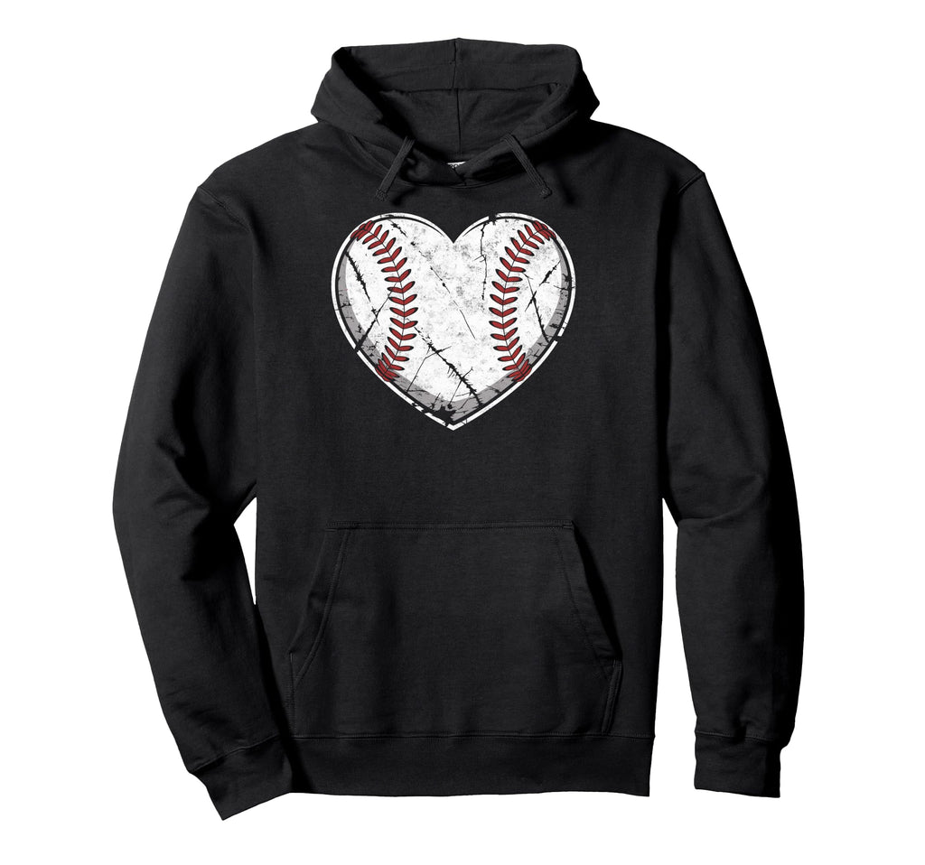 Baseball Ball Heart Player Coach Hoodie - Casual Everyday Wear for Adults - T-Shirt, Sweatshirt, Hoodie