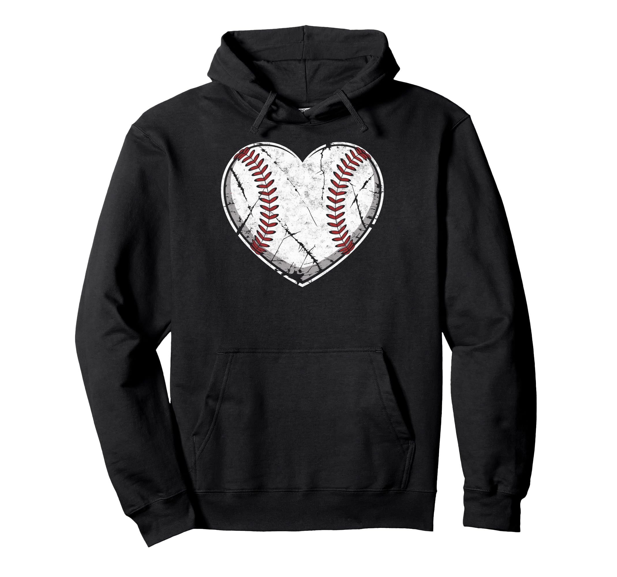 Baseball Ball Heart Player Coach Hoodie - Casual Everyday Wear for Adults - T-Shirt, Sweatshirt, Hoodie