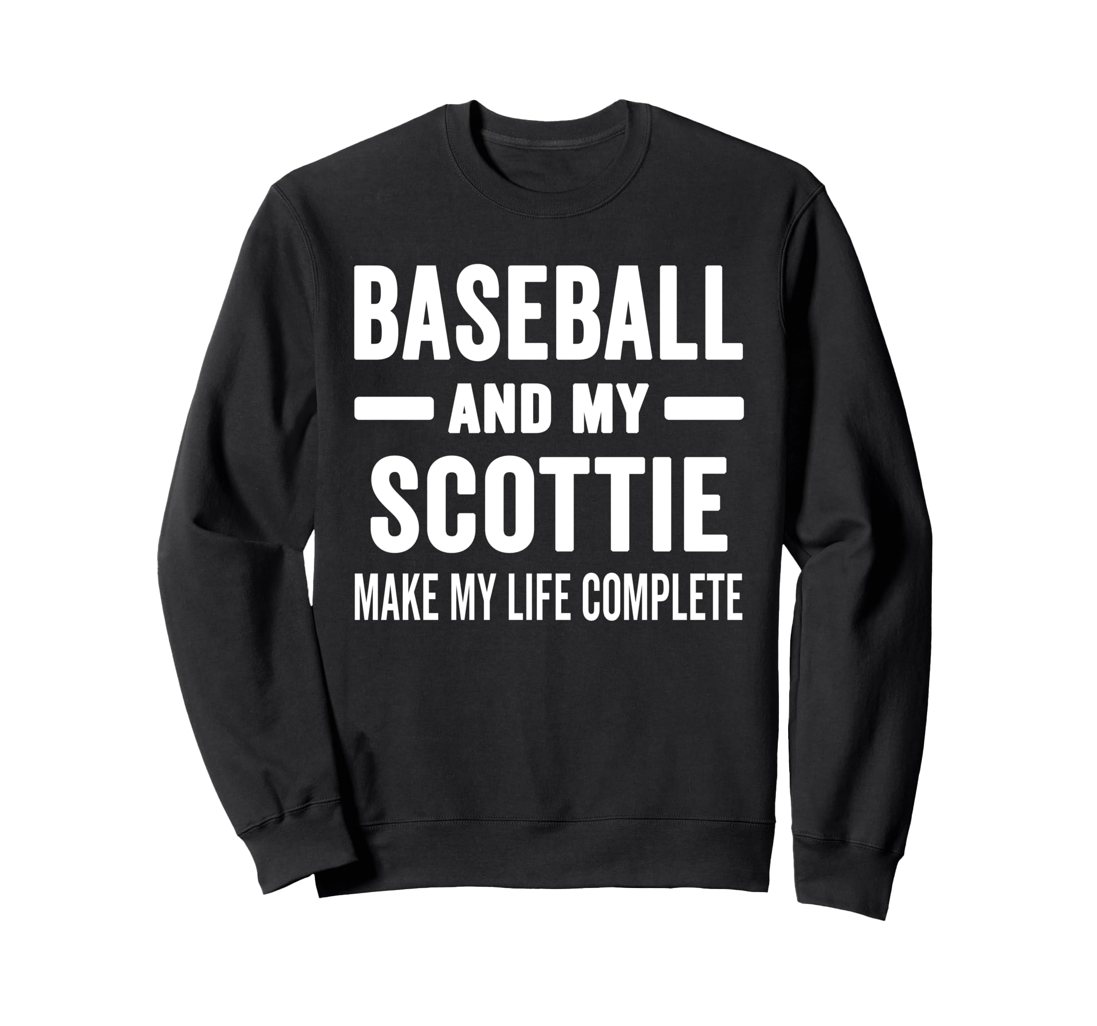 Baseball And My Scottie Mama Sweatshirt - Casual Everyday Wear Men Women - T-Shirt, Sweatshirt, Hoodie